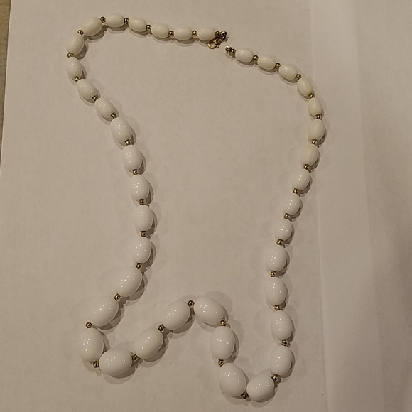 White Monet necklace
